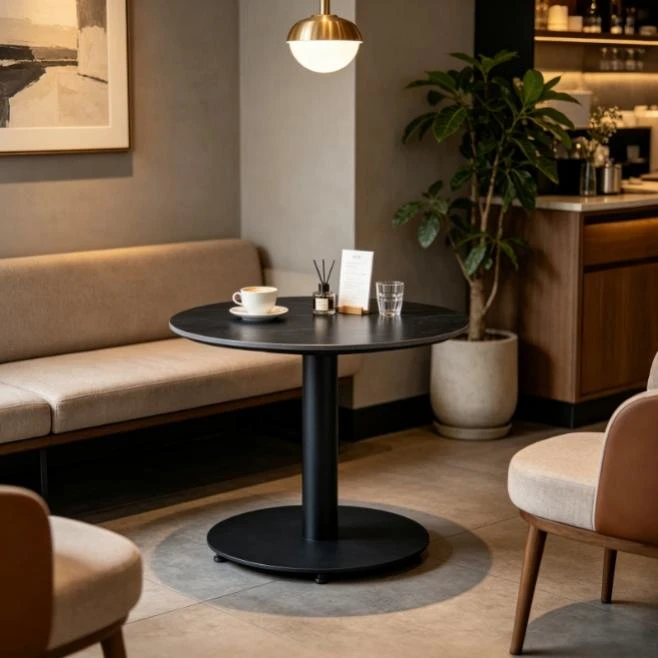 Sintered Stone Top Coffee Table With Metal Base factory