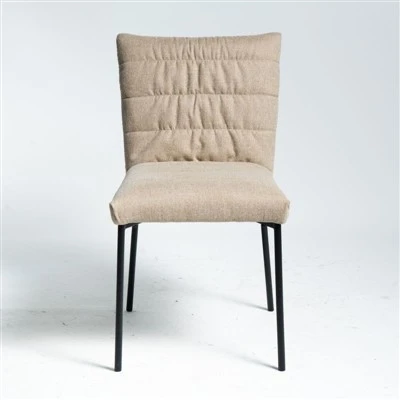 Tube Round bê Armrest Upholstered Fabric Chair Dining